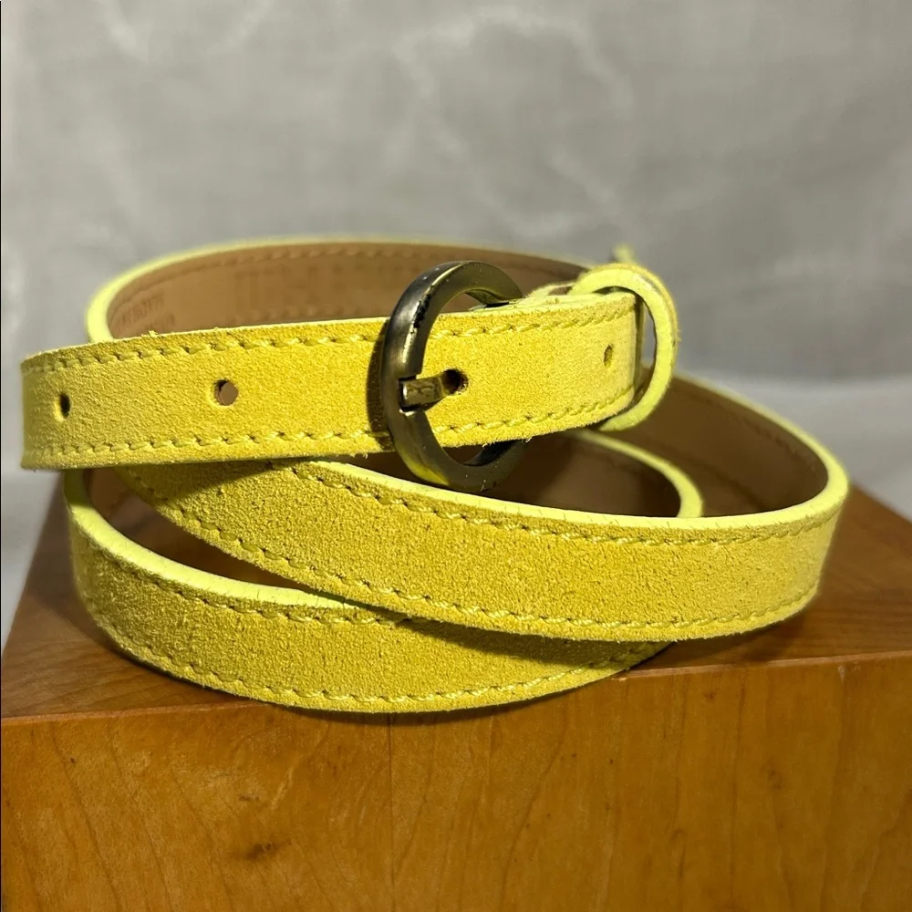 Garnet Hill leather made in Italy skinny belt